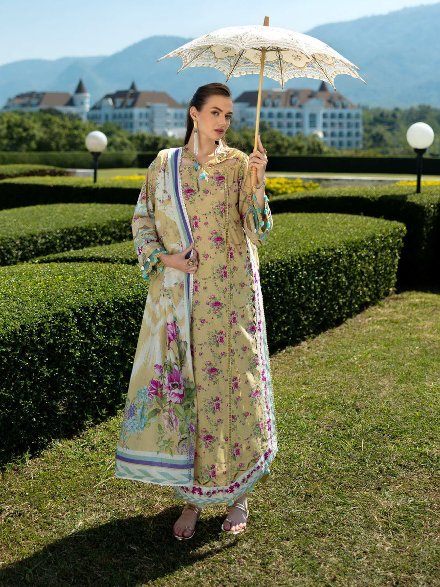 Elaf Prints Unstitched Printed Lawn 3Pc Suit EPE-05B ZEN FLORA