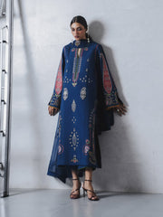 Jugnu Lahore Womenswear Embroidered Karandi Unstitched 3Pc Suit - NEHRI
