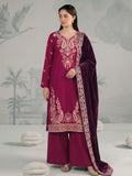 Zeenia Winter Pearls Embroidered Chamki Fabric Unstitched 3Pc Suit D-01