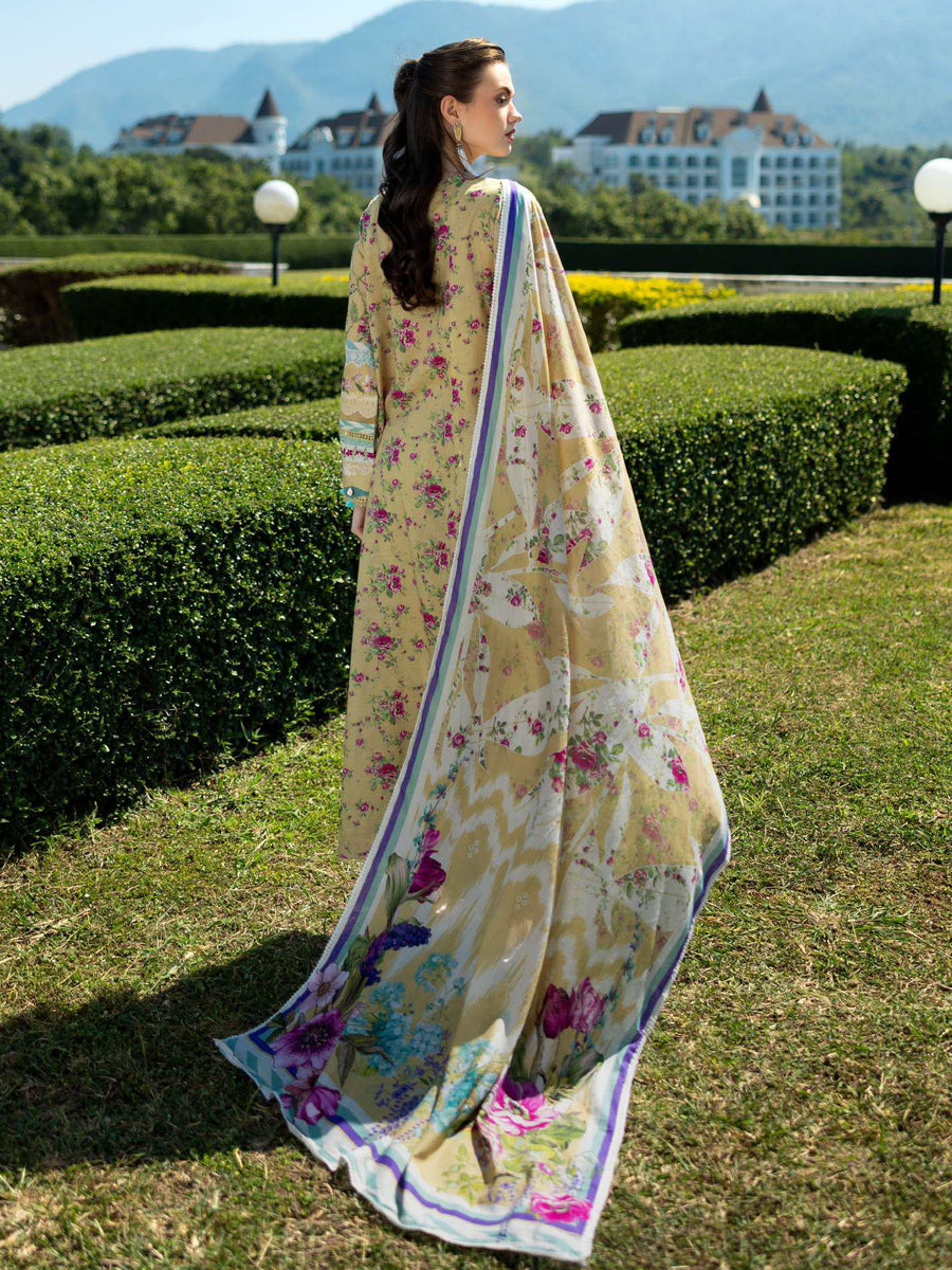 Elaf Prints Unstitched Printed Lawn 3Pc Suit EPE-05B ZEN FLORA