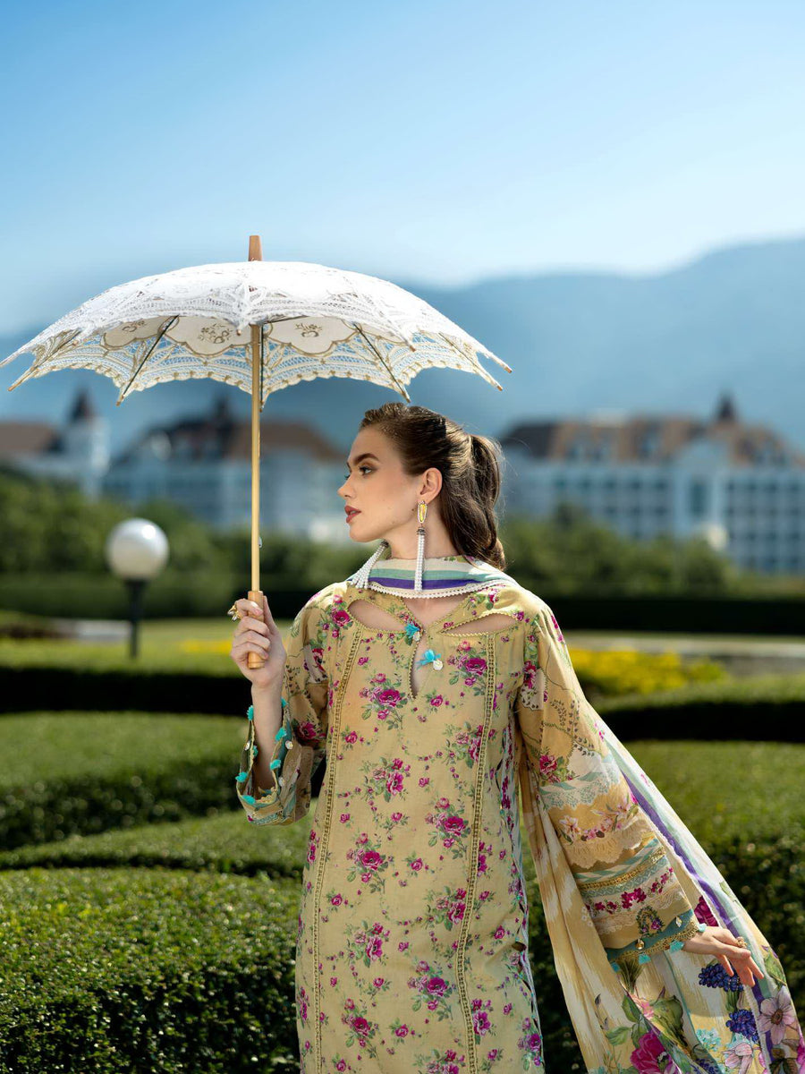 Elaf Prints Unstitched Printed Lawn 3Pc Suit EPE-05B ZEN FLORA