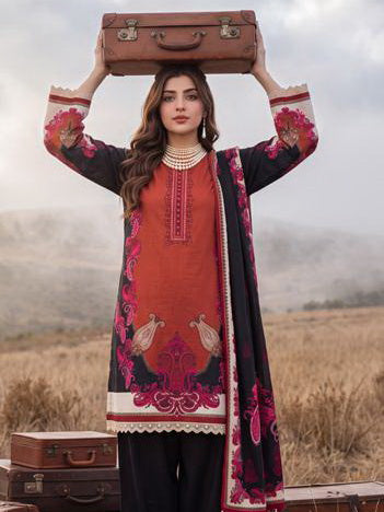 Al Zohaib Colors Printed Linen Unstitched 3Pc Suit D-01