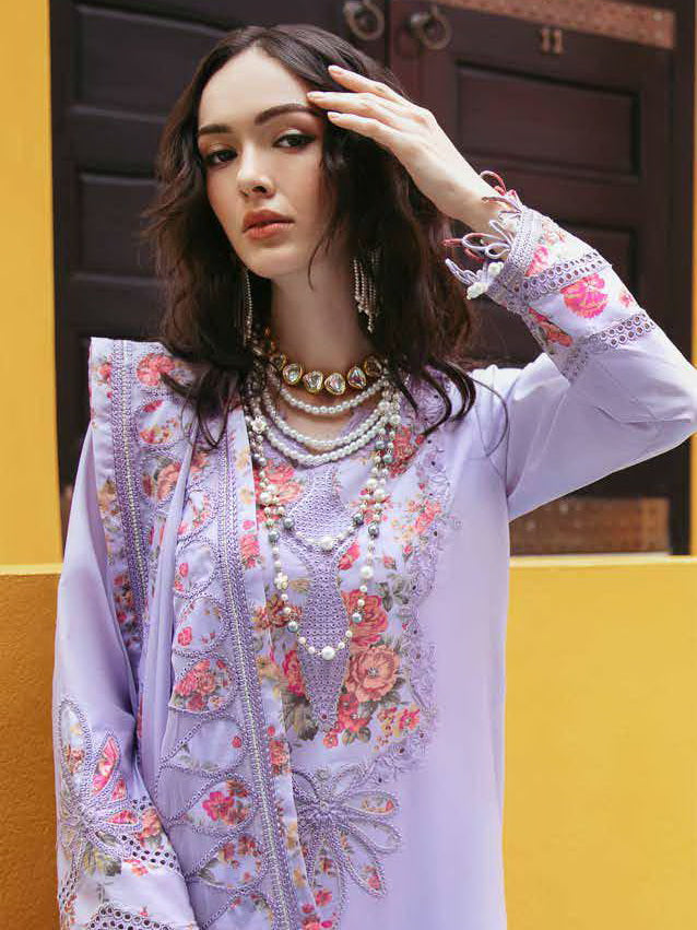 Charizma Reem Embroidered Lawn Unstitched 3Pc Suit RM5-01