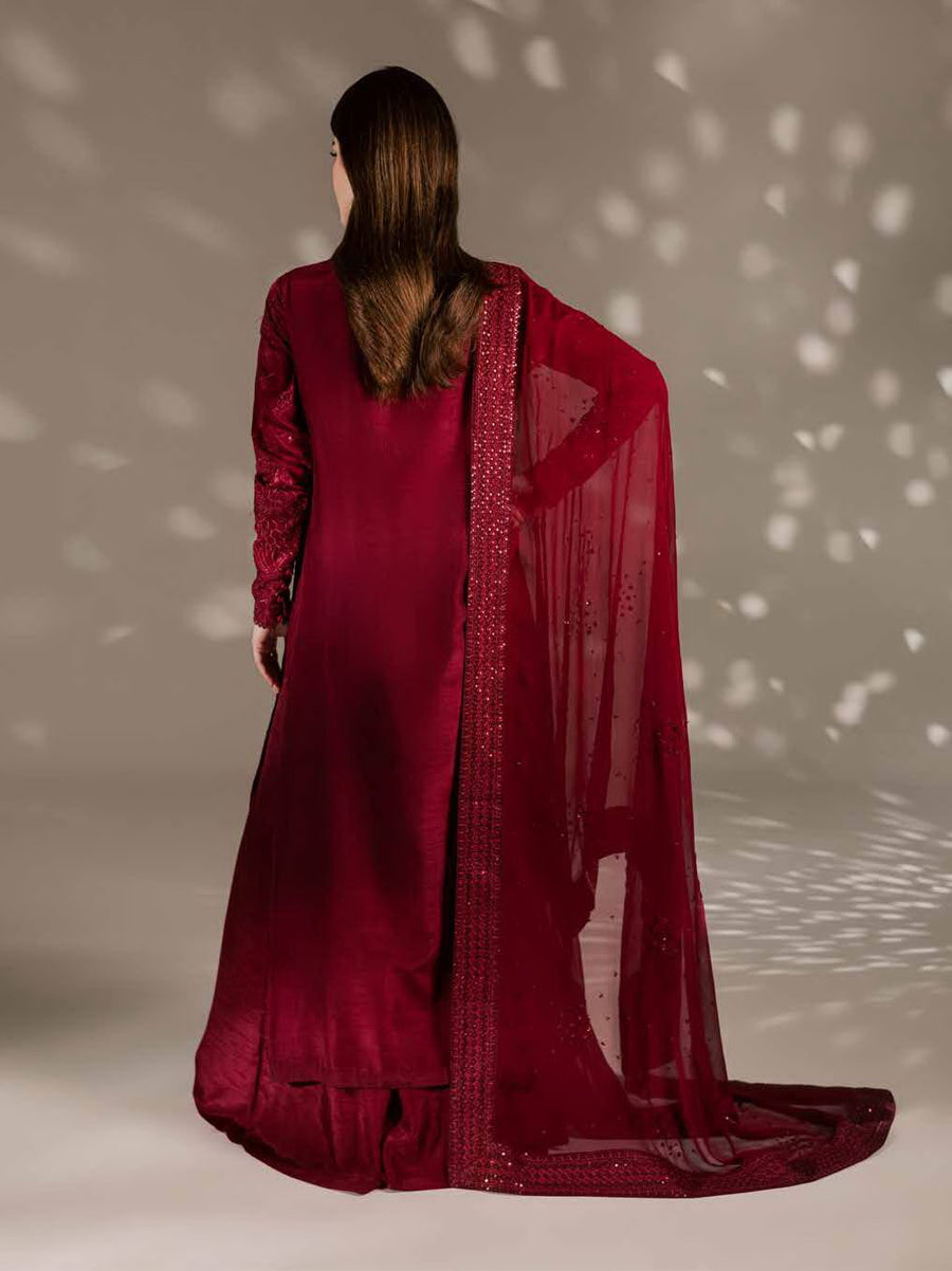 Nureh The Silk Embroidered Premium Silk Unstitched 3Pc Suit S-32