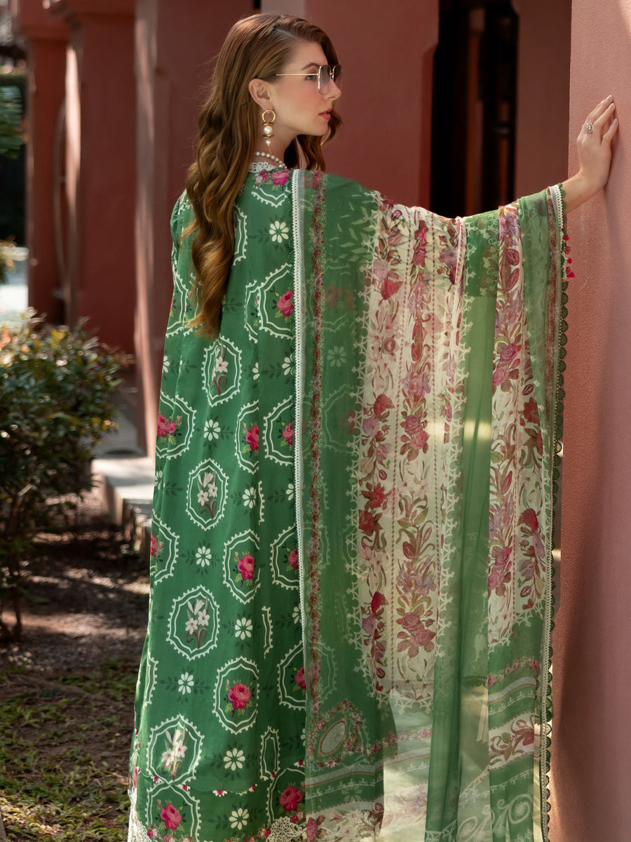 Elaf Premium Signature Embroidered Lawn Unstitched 3Pc Suit EST-04B EDEN