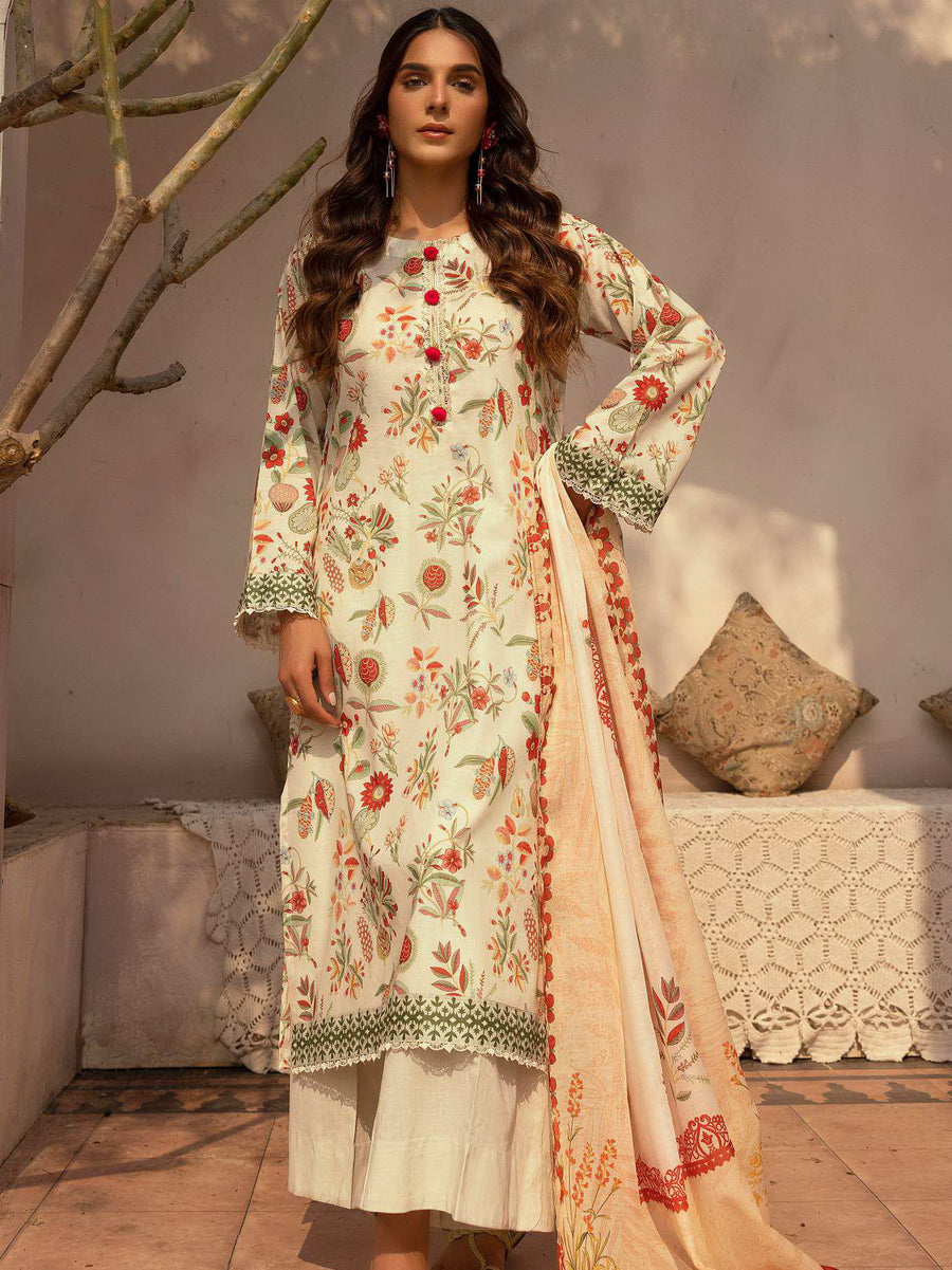 Motifz Rang Vol-01 Digital Printed Lawn Unstitched 3Pc Suit 5435-Mia