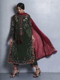 Jugnu Lahore Womenswear Embroidered Karandi Unstitched 3Pc Suit - JITA