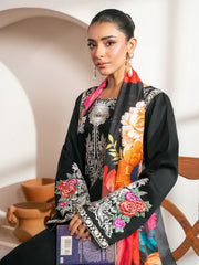 RajBari Parisa Premium Embroidered Lawn Unstitched 3Pc Suit D-08