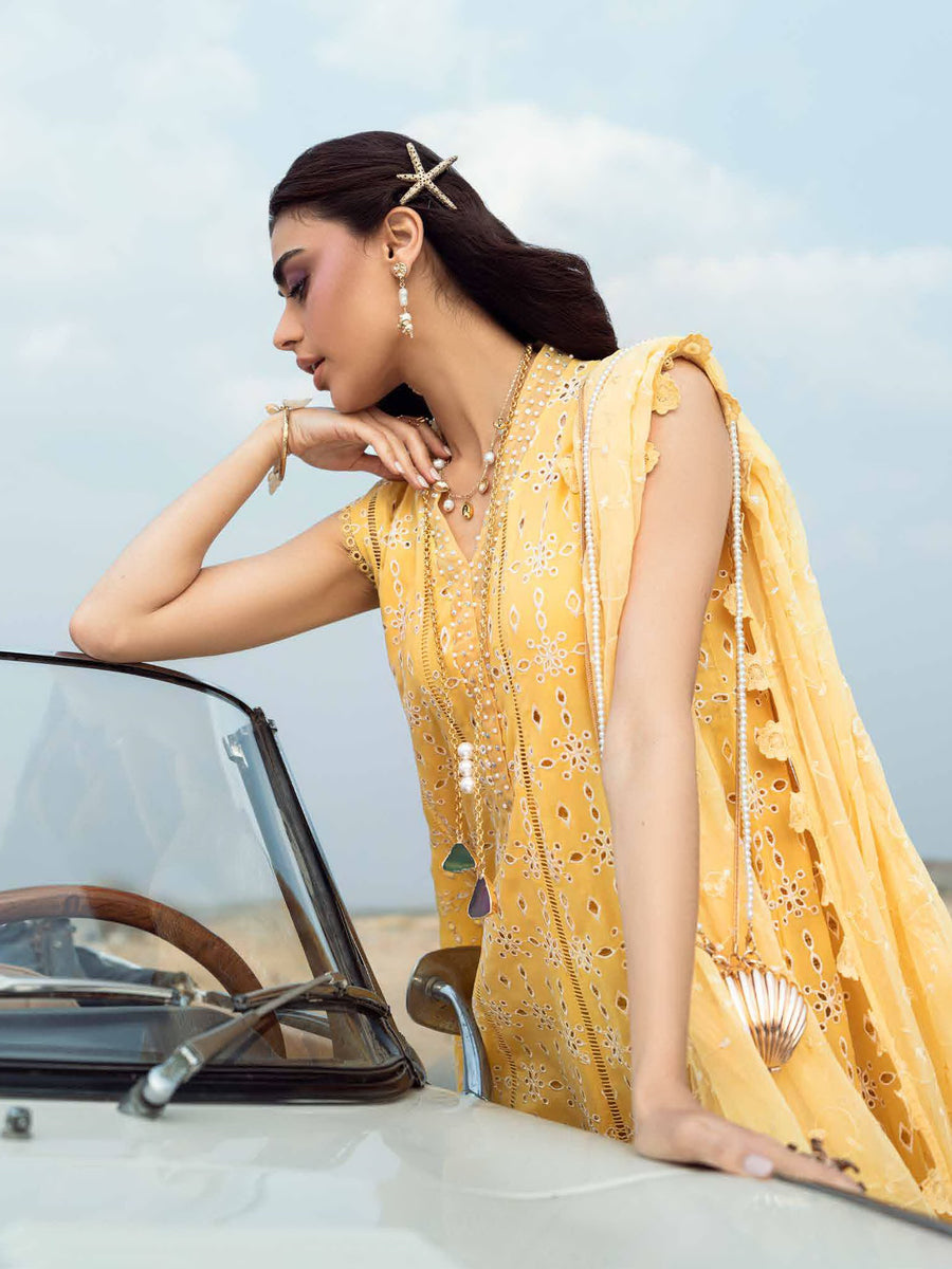 NUREH Khuwab Embroidered Swiss Lawn Unstitched 3 Piece Suit NE-144