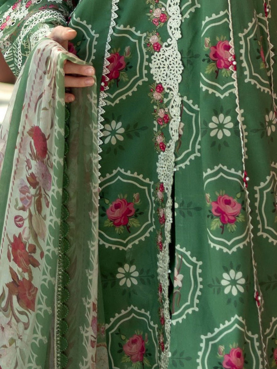 Elaf Premium Signature Embroidered Lawn Unstitched 3Pc Suit EST-04B EDEN