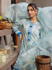 NUREH Signature Prints Unstitched Printed Lawn 3Pc Suit SP-158