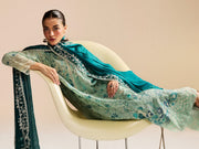 Zara Shahjahan Satori Embroidered Lawn Unstitched 3Pc Suit D-02B NOZAMI