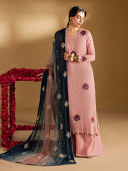 Nureh Mukeshkari Embroidered Mukesh Chiffon Unstitched 3Pc Suit MK-14