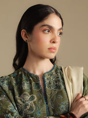 Coco by Zara Shahjahan Winter Unstitched Khaddar 3Pc Suit D-02A MIST