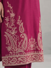 Zeenia Winter Pearls Embroidered Chamki Fabric Unstitched 3Pc Suit D-01