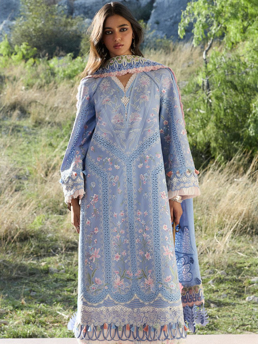 Suffuse by Sana Yasir Eid Lawn Unstitched Embroidered 3Pc Suit - ELANI