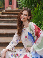 AL Zohaib Colors Digital Printed Khaddar Unstitched 3Pc Suit CK-04