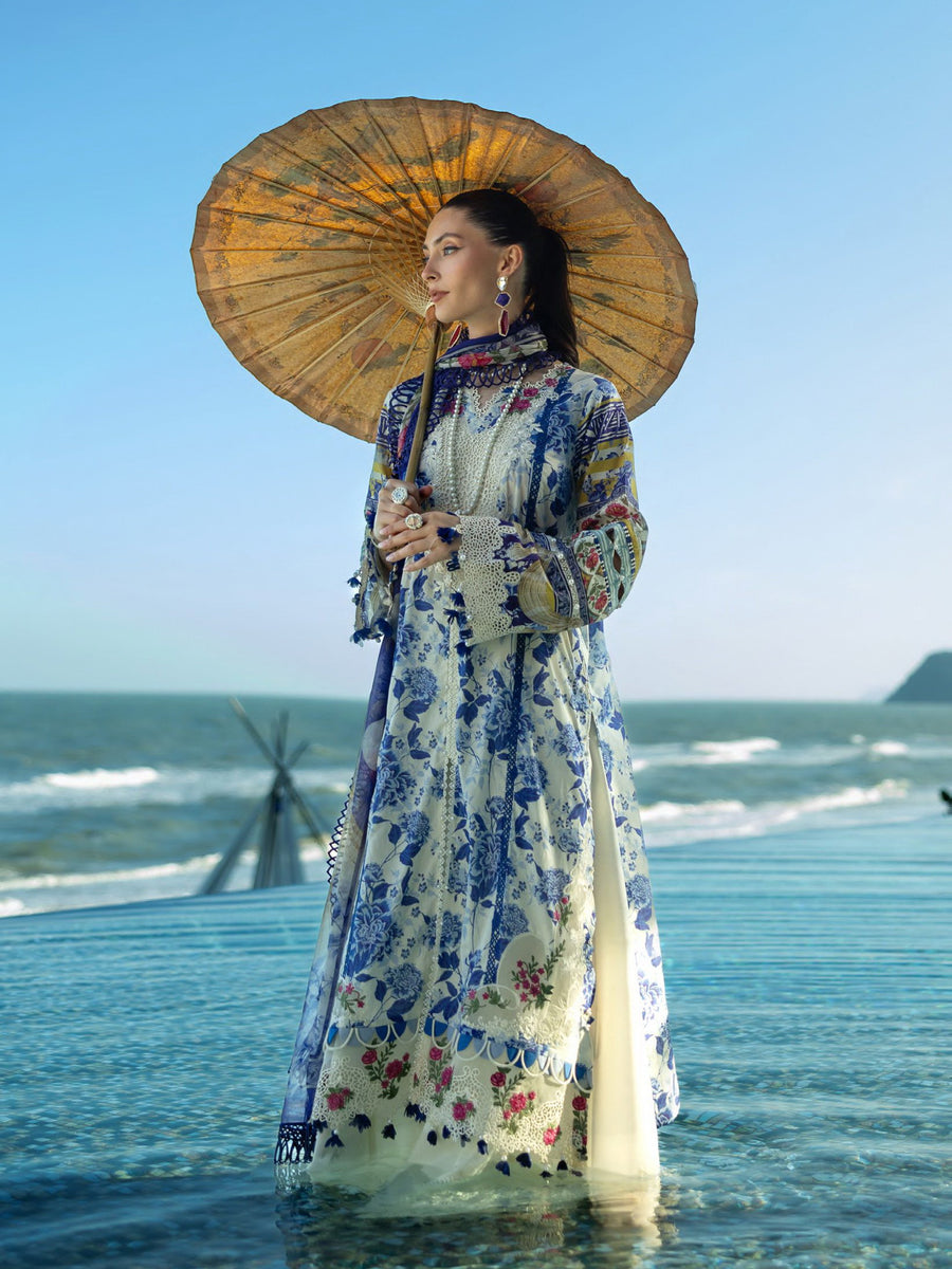 Elaf Premium Signature Embroidered Lawn Unstitched 3Pc Suit EST-05B SERENE