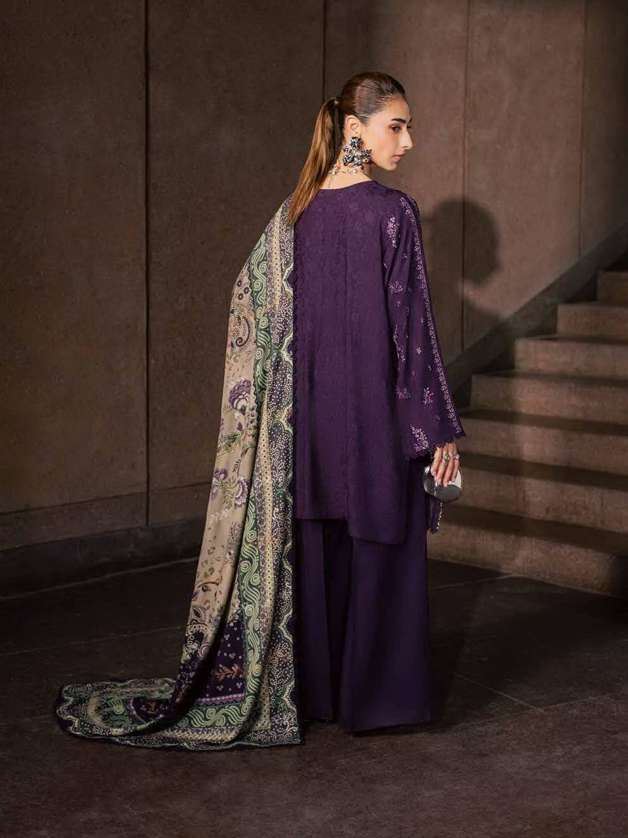 NUREH Maya Embroidered Linen Unstitched 3Pc Suit NW-127