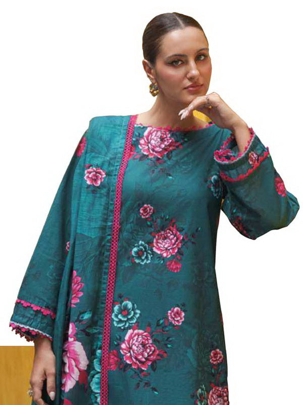 AL Zohaib Colors Digital Printed Khaddar Unstitched 3Pc Suit CK-05