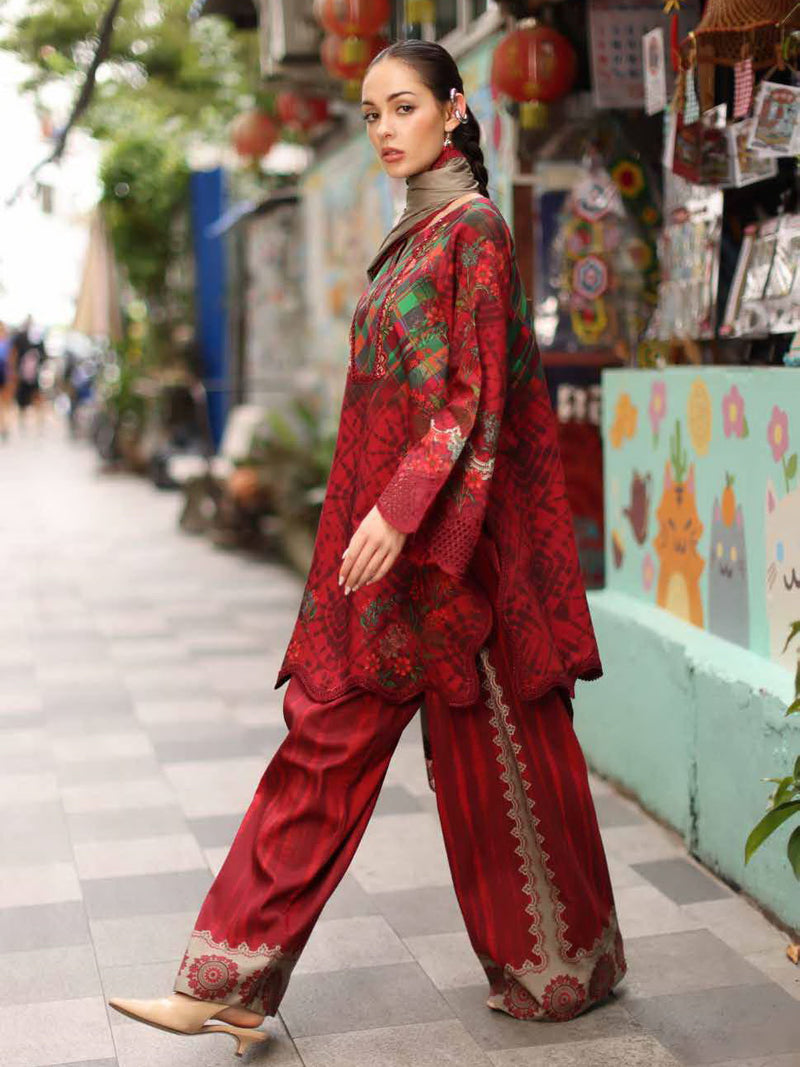 Charizma Combination Vol-02 Embroidered Linen Unstitched 3Pc Suit CCW7-12