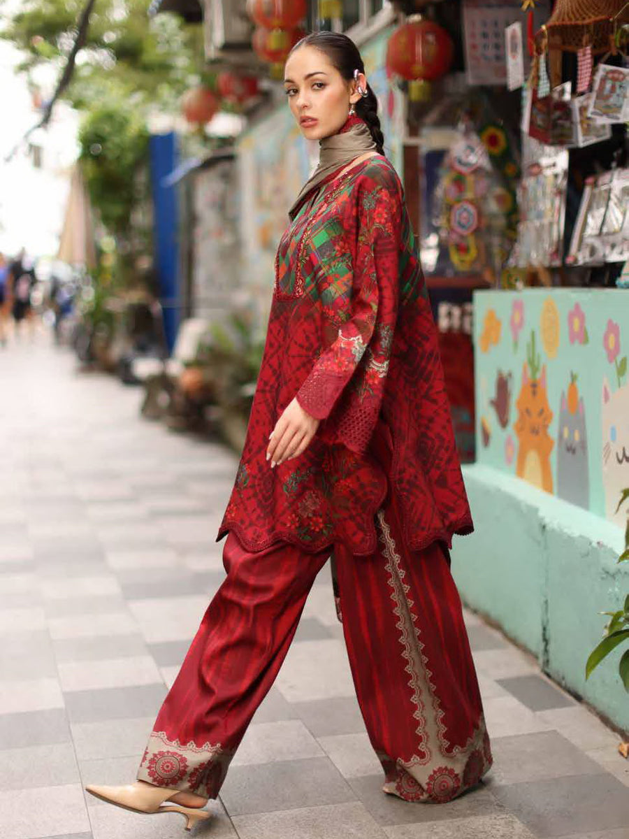 Charizma Combination Vol-02 Embroidered Linen Unstitched 3Pc Suit CCW7-12