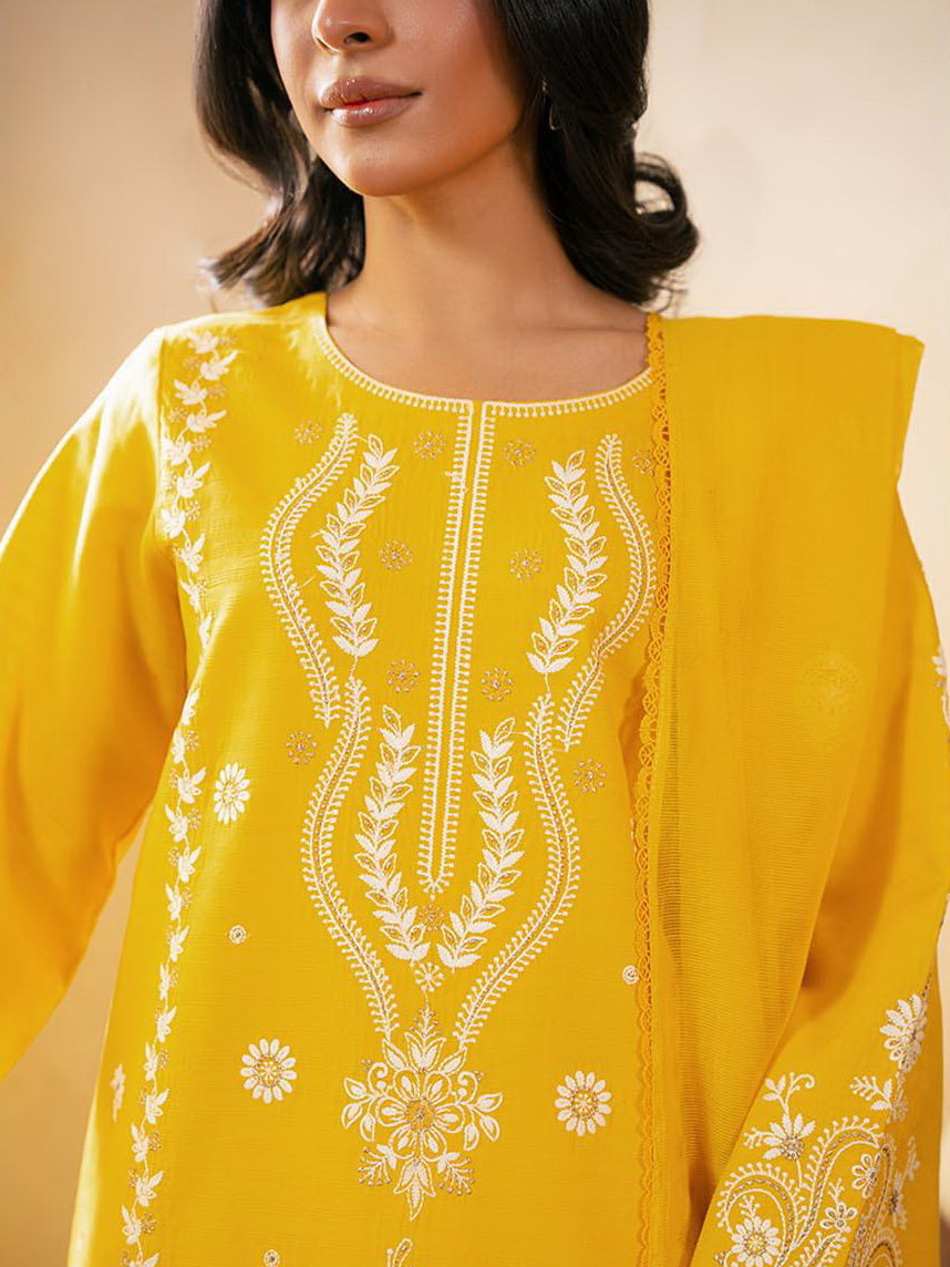 RajBari Parisa Premium Embroidered Lawn Unstitched 3Pc Suit D-03