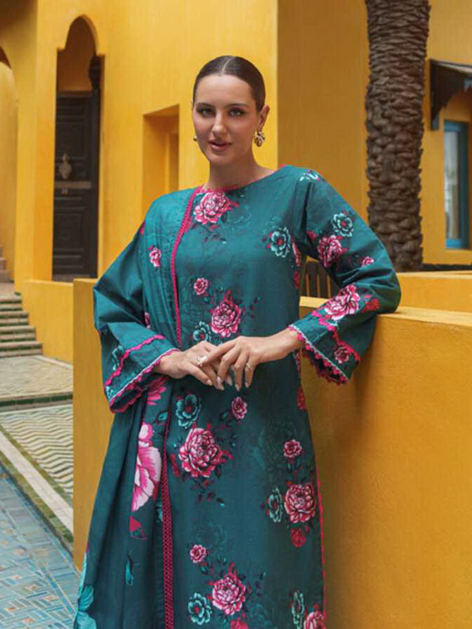 AL Zohaib Colors Digital Printed Khaddar Unstitched 3Pc Suit CK-05