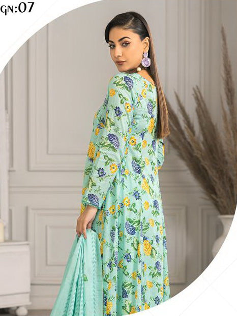 Motifz Zohra Vol-02 Digital Printed Lawn Unstitched 3Pc Suit D-07