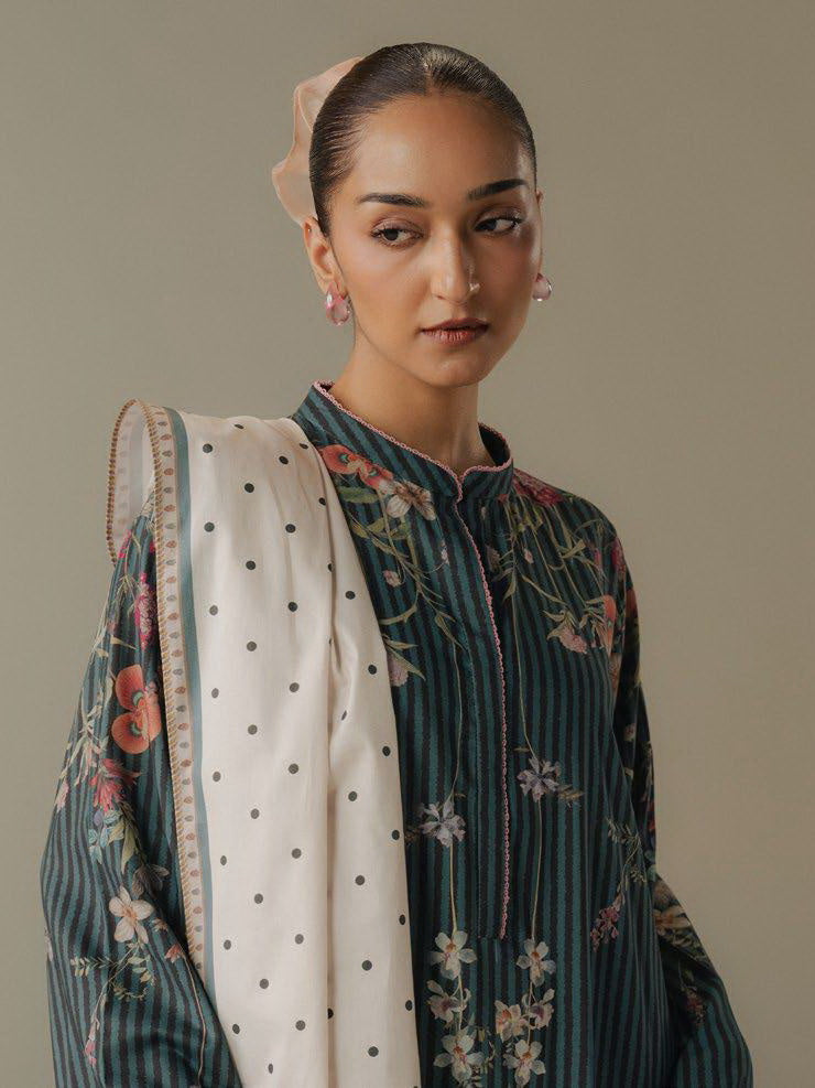 Coco by Zara Shahjahan Prints Vol-05 Unstitched Linen 3Pc Suit D-01B Amber Days