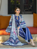 Elaf Premium Signature Embroidered Lawn Unstitched 3Pc Suit EST-06A LONDON BLUES