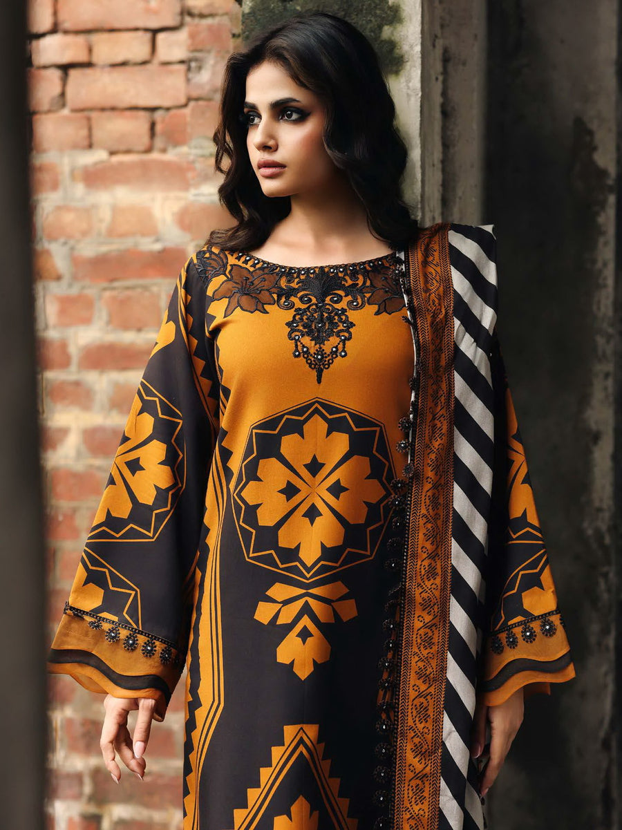 Charizma Combination Vol-02 Embroidered Linen Unstitched 3Pc Suit CCW6-13