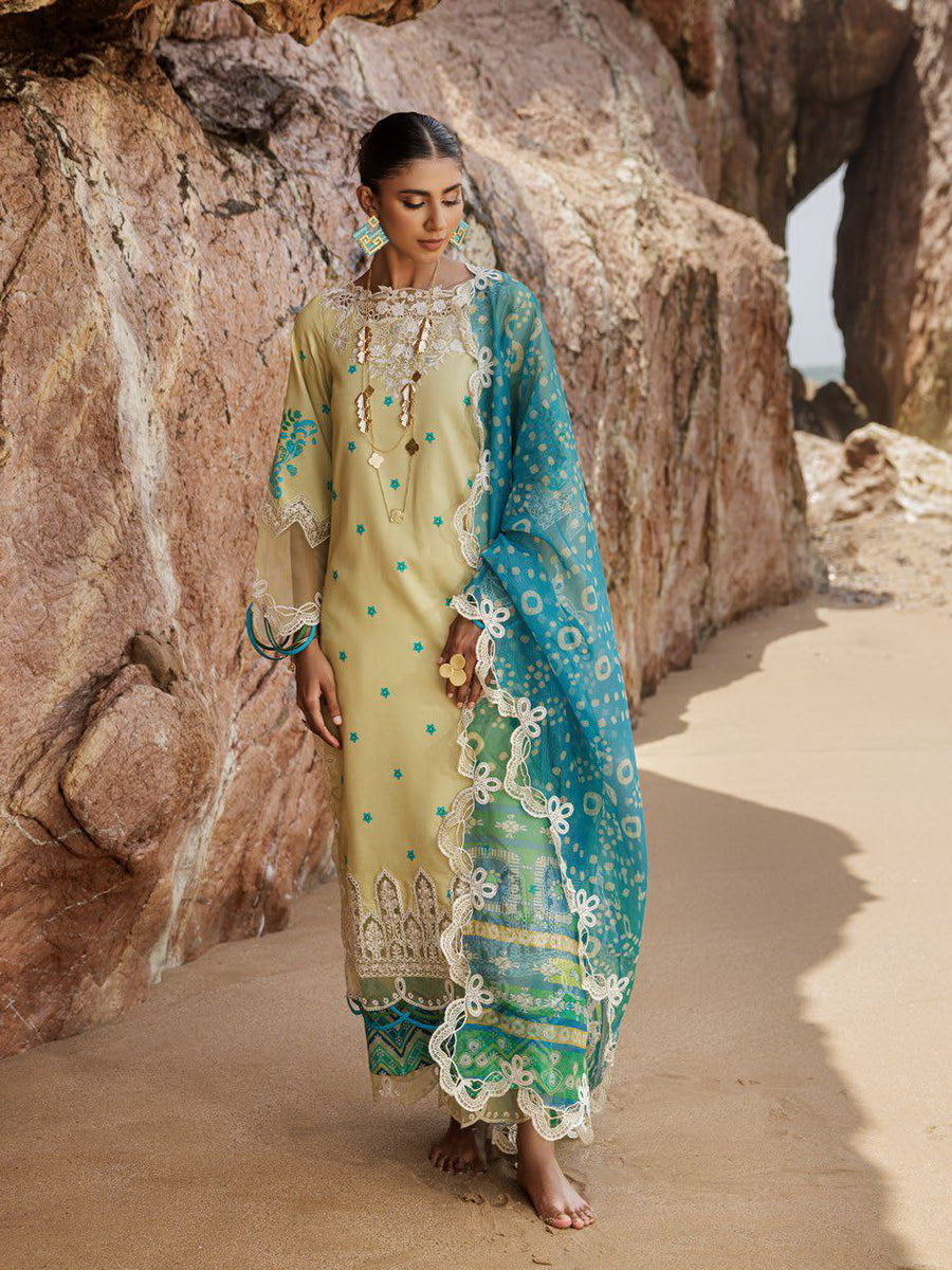 Charizma Sheen Embroidered Lawn Unstitched 3Pc Suit SH5-03