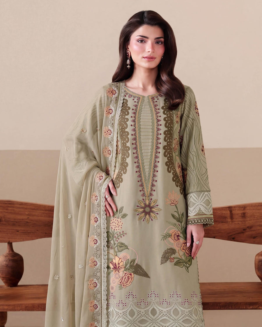 Ramsha Fasana Embroidered Luxury Lawn Unstitched 3Pc Suit LR-102
