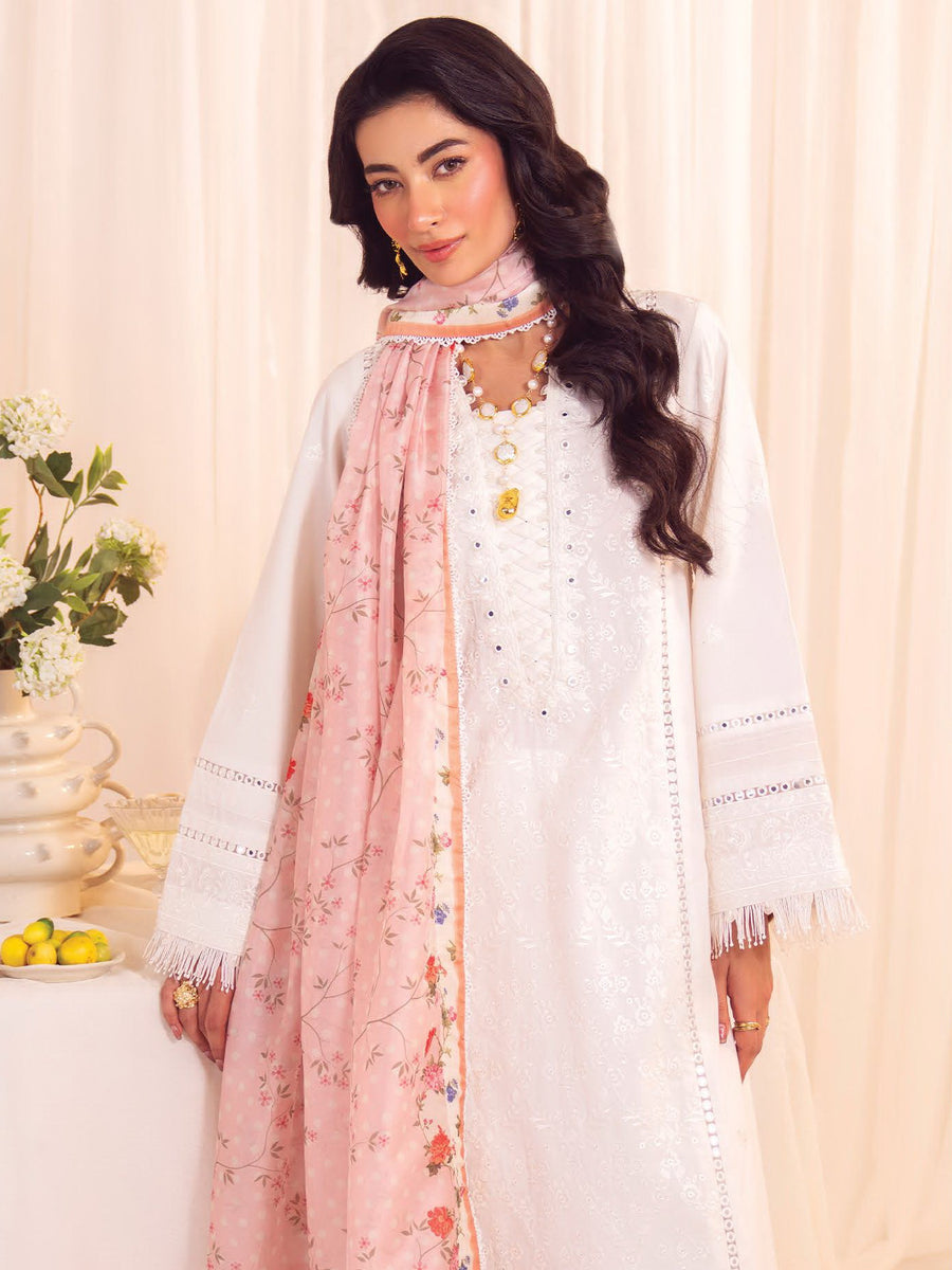 Faiza Faisal Celine Unstitched Lawn 3Pc Suit FNF-SS25-0408 DARIA