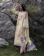 Suffuse by Sana Yasir Eid Lawn Unstitched Embroidered 3Pc Suit - TELYA