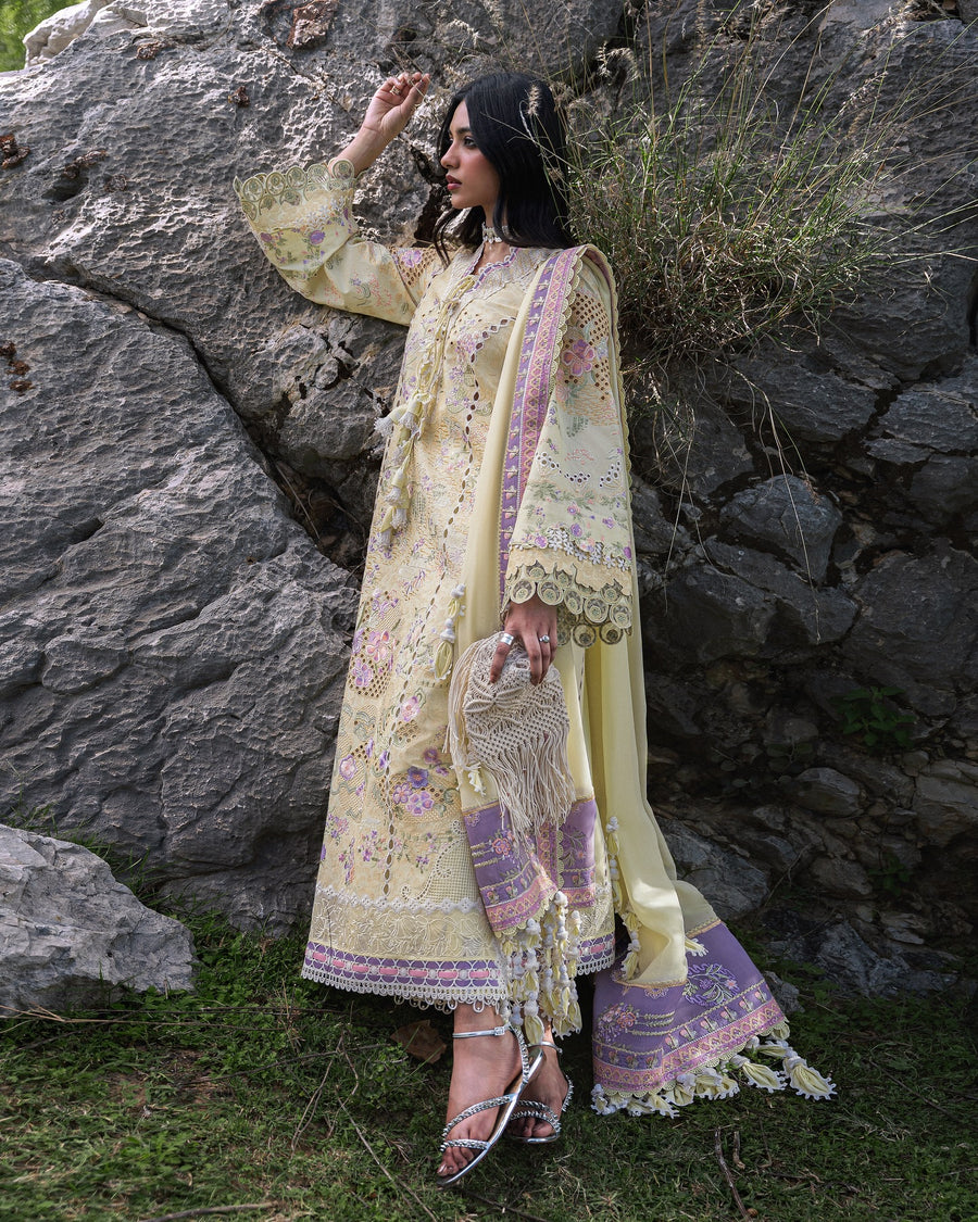 Suffuse by Sana Yasir Eid Lawn Unstitched Embroidered 3Pc Suit - TELYA