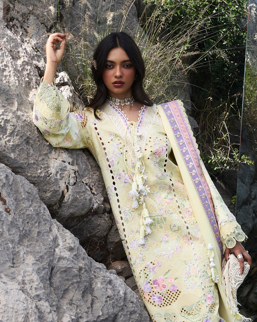 Suffuse by Sana Yasir Eid Lawn Unstitched Embroidered 3Pc Suit - TELYA