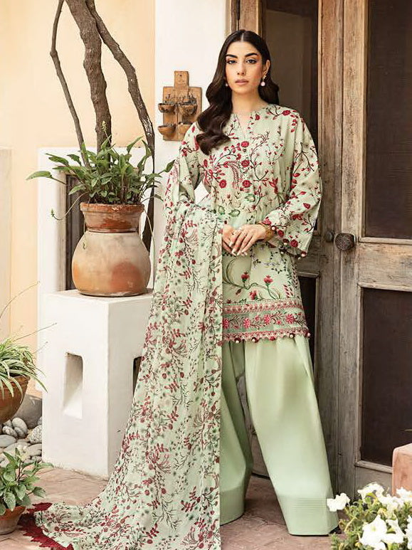 Maria.B M.Basics Embroidered Lawn Unstitched 3Pc Suit MB-CUS25-912B