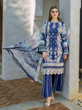 Elaf Premium Signature Embroidered Lawn Unstitched 3Pc Suit EST-06A LONDON BLUES