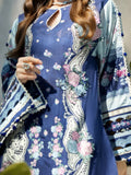 Elaf Premium Signature Embroidered Lawn Unstitched 3Pc Suit EST-06A LONDON BLUES