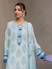 NUREH Signature Prints Unstitched Printed Lawn 3Pc Suit SP-158