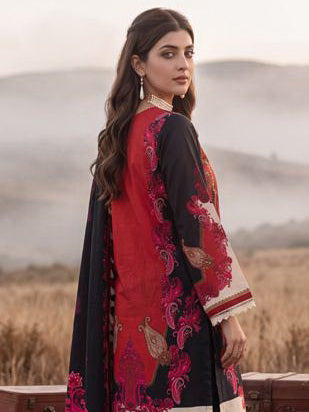 Al Zohaib Colors Printed Linen Unstitched 3Pc Suit D-01