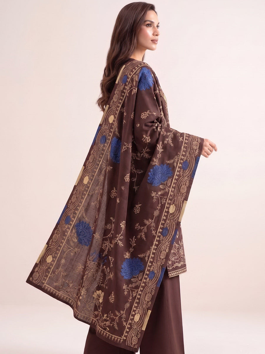 Laira by Cinq Embroidered Luxurious Peach Unstitched 3Pc Suit CL-02