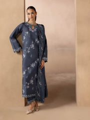 RajBari Sareen Premium Embroidered Viscose Unstitched 3Pc Suit D-09