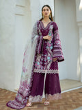 Elaf Premium Signature Embroidered Lawn Unstitched 3Pc Suit EST-06B AZOTIC