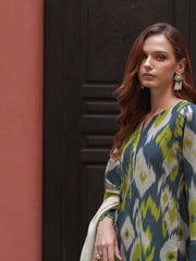 AL Zohaib Colors Digital Printed Khaddar Unstitched 3Pc Suit CK-07