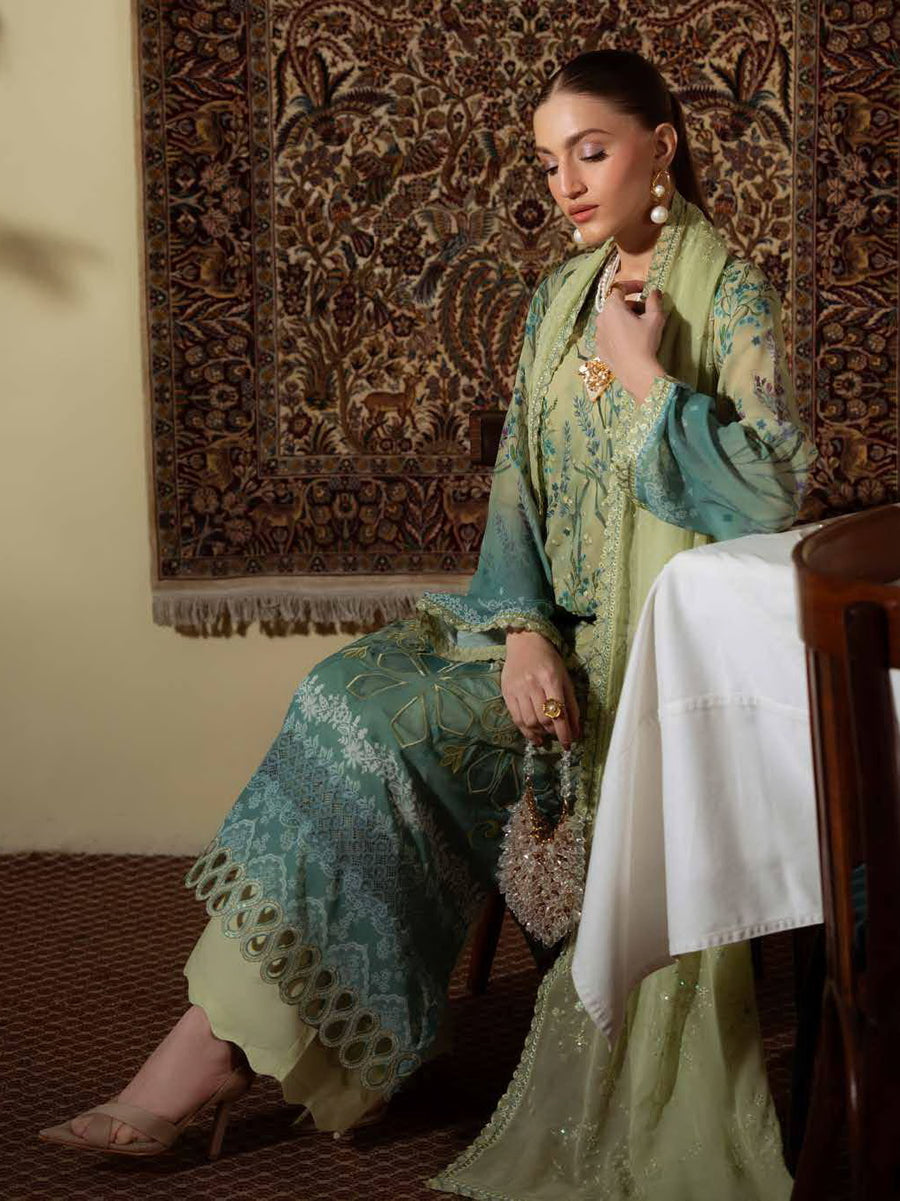 NUREH Maya Embroidered Swiss Lawn Unstitched 3Pc Suit NS-161