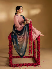 Nureh Mukeshkari Embroidered Mukesh Chiffon Unstitched 3Pc Suit MK-14
