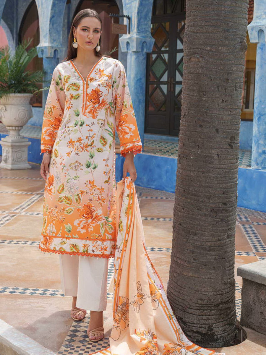 AL Zohaib Colors Digital Printed Khaddar Unstitched 3Pc Suit CK-08